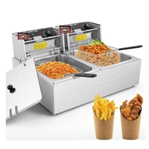 Pixel Double Electric Deep Fryer With Basket Commercial Deep Fryer