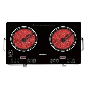 Sonashi Double Infrared Cooker With Touch Sensor Control – Black