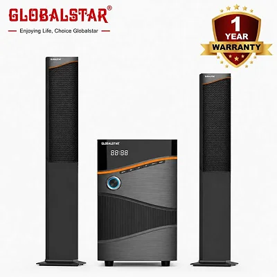 Globalstar GS-906 2.1CH Multimedia Subwoofer Home Audio System – Bluetooth, USB, SD Card &amp; FM Radio