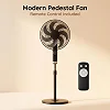 Midea 16-Inch Pedestal Stand Fan – 3 Speeds, Remote Control, 50W