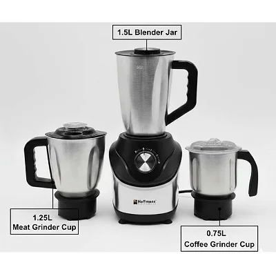 Hoffmans 800W Blender &amp; Grinder 3-in-1 – Ice Crusher with Stainless Steel Cups