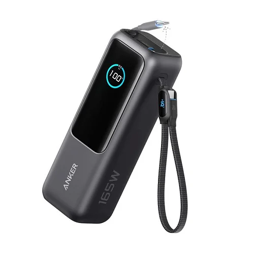 Anker Power Bank 25,000mAh 165W with 3 USB-C Ports &amp; Retractable Cable
