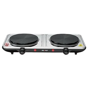 Maxplus Double Electric Hotplate Cooktop – Silver