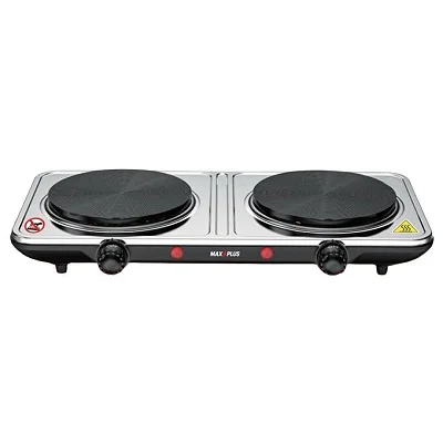 Maxplus Double Electric Hotplate Cooktop – Silver