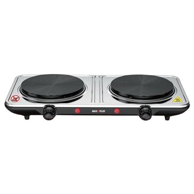 Maxplus Double Electric Hotplate Cooktop – Silver