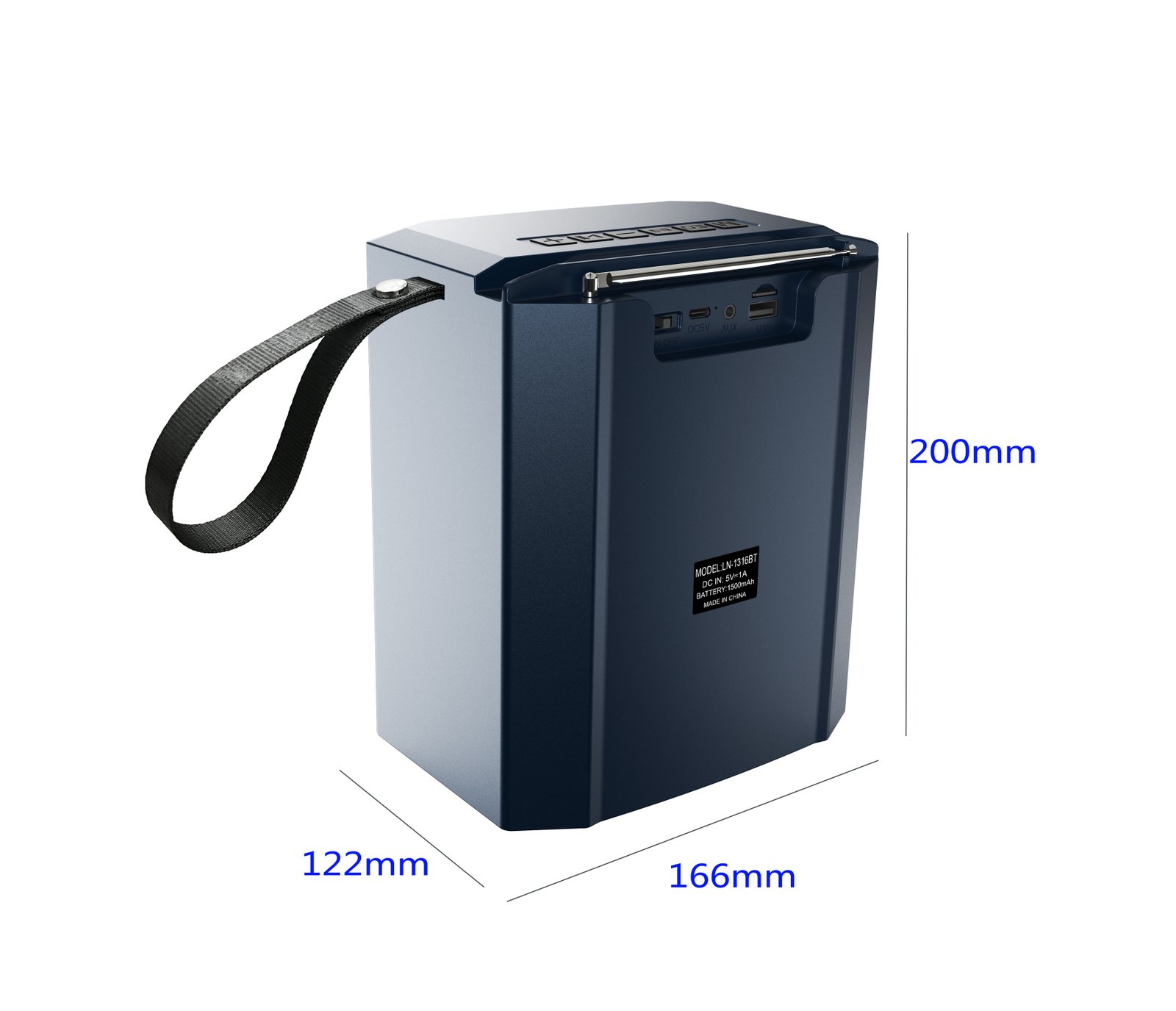 BoomBest LN-1316BT Big Bluetooth Speaker with Super Bass, FM Radio, USB & TF Card