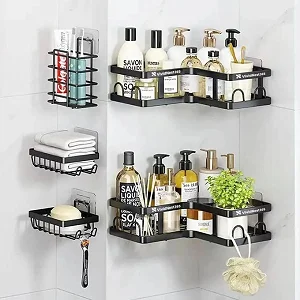 5PCS Shower Caddy Bathroom Organizers – Black