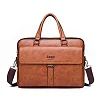 Jeep Buluo 15-Inch Waterproof Leather Laptop Bag – Brown