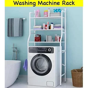 3-Layer Metal Washing Machine Storage Shelf Rack – Space Saver Organizer