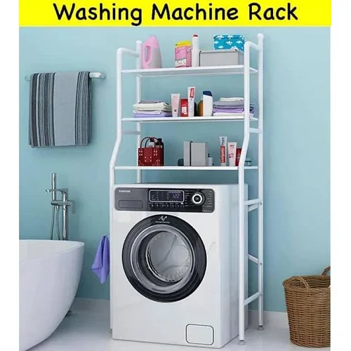 3-Layer Metal Washing Machine Storage Shelf Rack – Space Saver Organizer