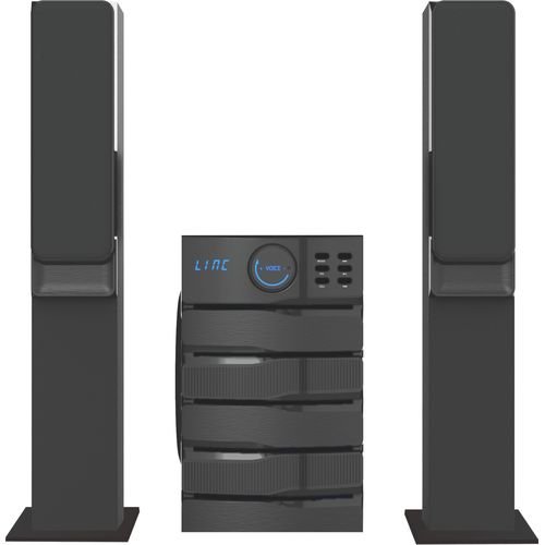 Global Star Home Theater Speaker GS-8912 2.1  With Bluetooth,  Fm Radio,  USB Port - Black