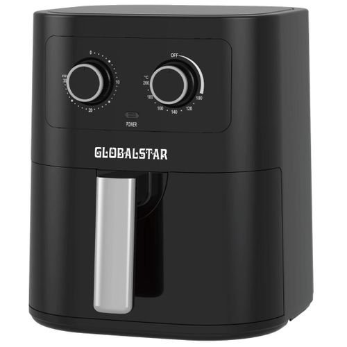 Global Star 7L / 7 Liters Oil Free Healthy Air Fryer, With Non-Stick Basket - Black