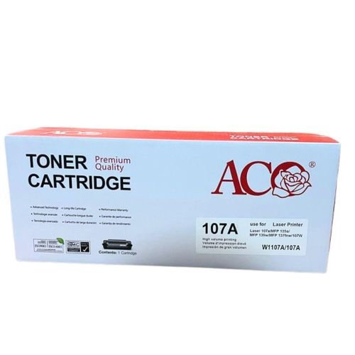 ACO 107A Toner Cartridge (W1107A) - Black And White  For HP Laser 107, MFP 135w, 135a, 137fnw, 107W