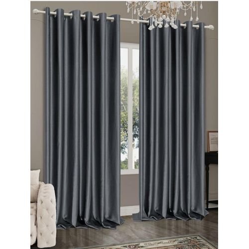 2 Pcs Curtain pieces 2 by 1.5m & 3m White Net - Grey
