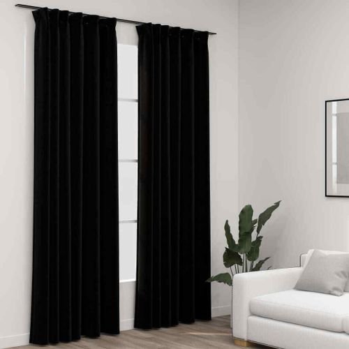 2 Pcs Curtain pieces 2 by 1.5m & 3m White Net - Black