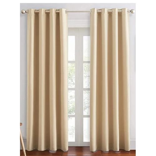 2 Pcs Curtain pieces 2 by 1.5m & 3m White Net - Cream