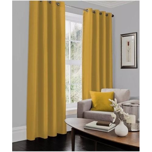 2 Pcs Curtain pieces 2 by 1.5m & 3m White Net - Yellow