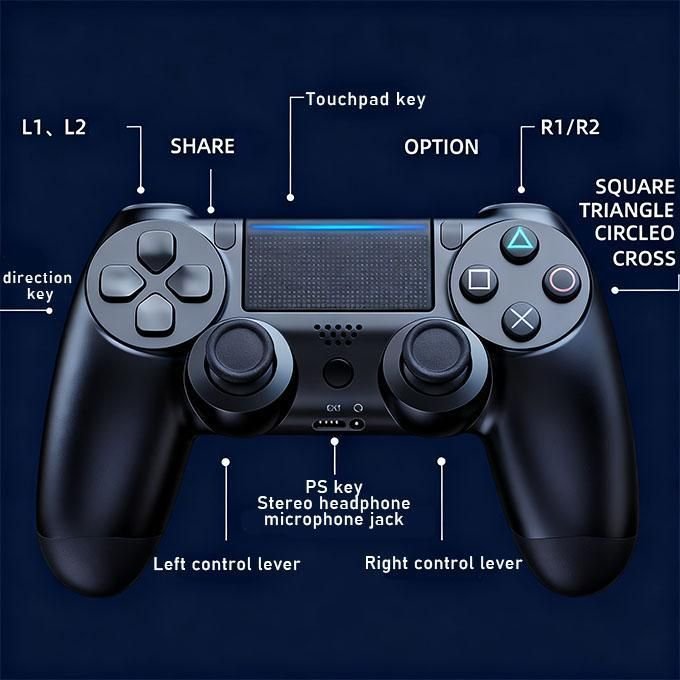 Original PS4 Bluetooth wireless controller - Gamepad with dual vibration joystick