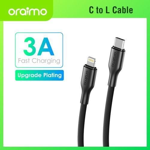 Oraimo Data Cable 3A 1M Type C To Lightning-  Black