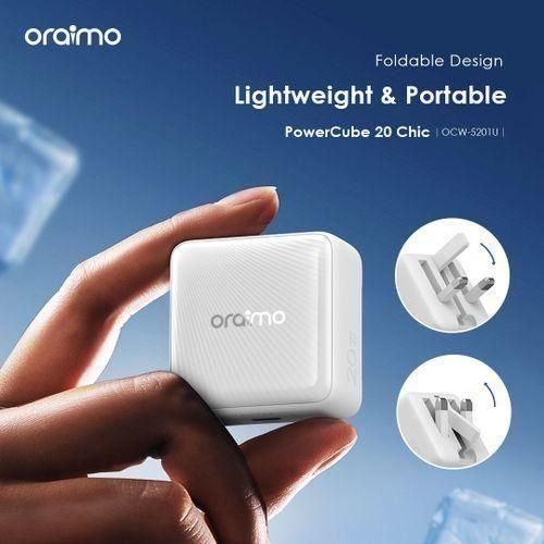 Oraimo 20W Fast Charger Kit with Type-C to Type-C Cable - white