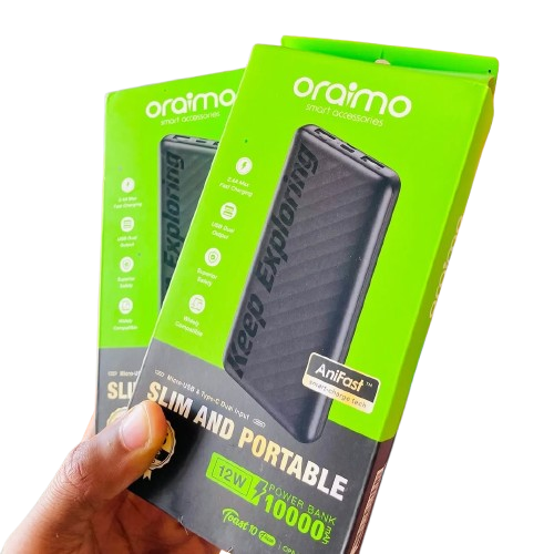 Oraimo Portable Power Bank 10000mAh Up to 3X Faster Charging