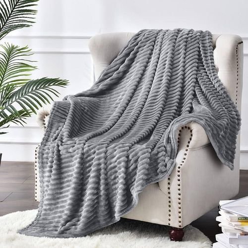 5*6 Soft warm  Fleece Blanket - Grey