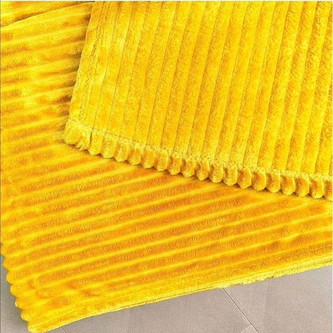 5*6 Soft warm  Fleece Blanket -  Yellow