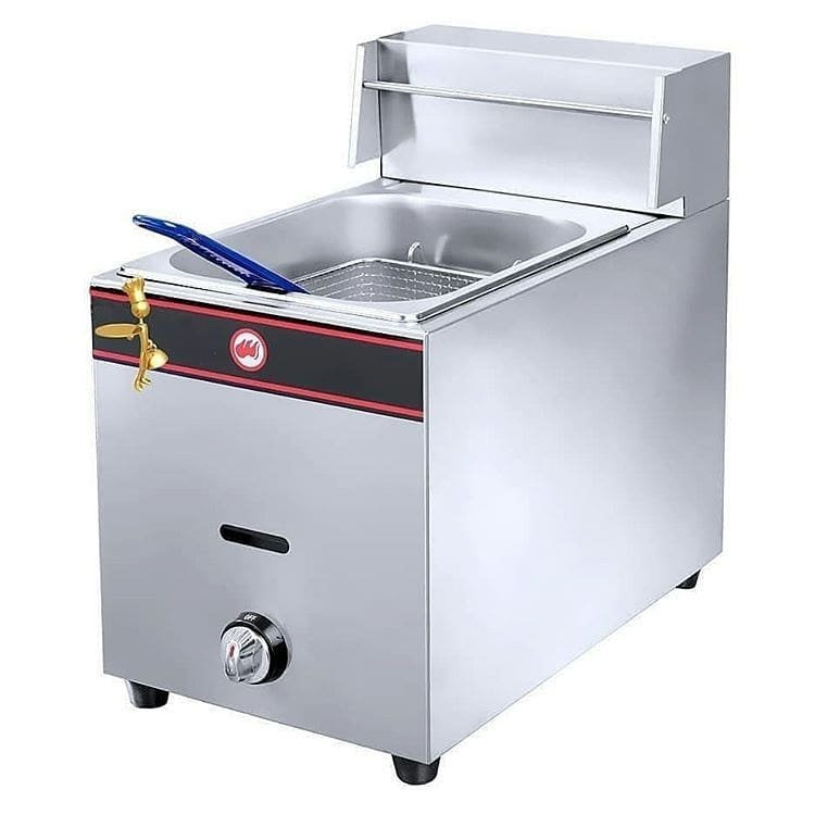 6L Stainless Steel Commercial Gas Deep Fryer - Stainless Steel