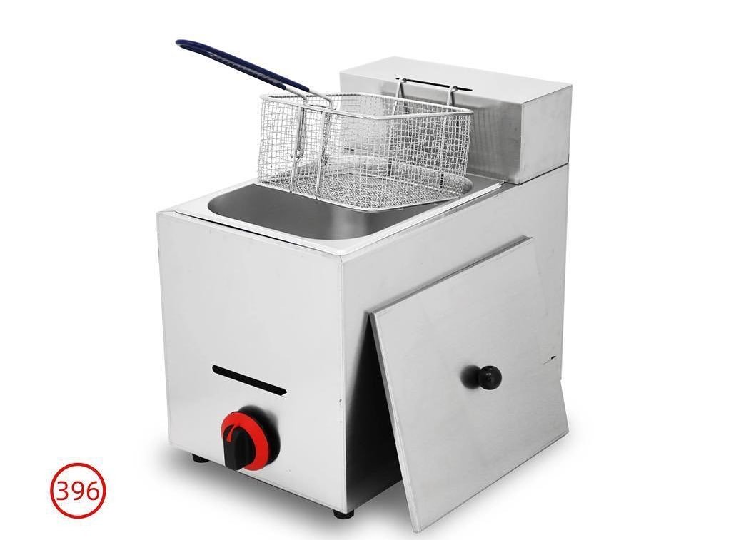 6L Stainless Steel Commercial Gas Deep Fryer - Stainless Steel