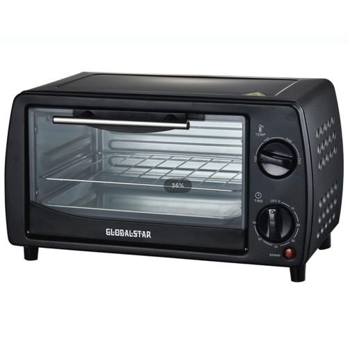 12L Global Star Electric Mini Oven With Oven Tray, Grill - Black