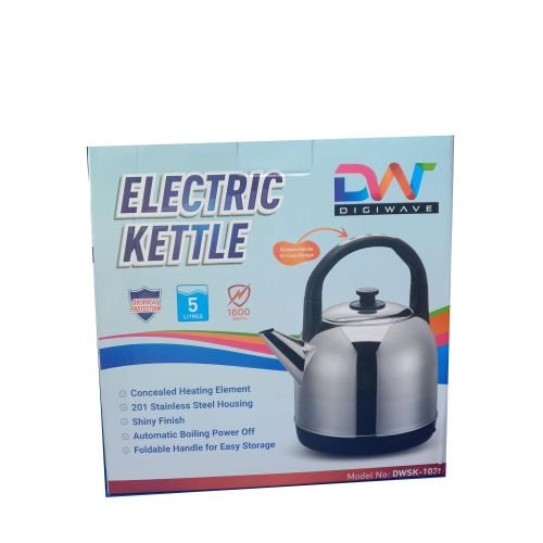 Digiwave 5 Liters Large Electric Kettle - Silver