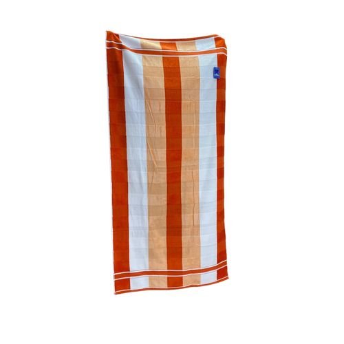 Large Size Velvet cotton towels 90x170cm - Orange Stripes