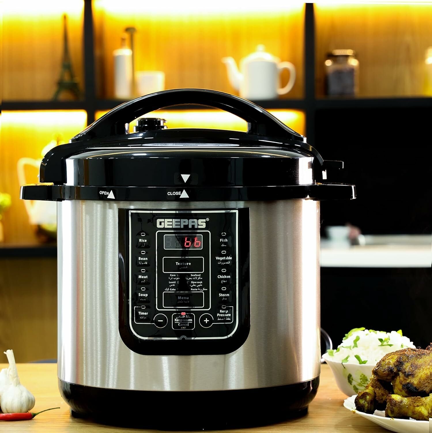 Geepass 14-in-1 Multi-Function Cooker, 8Liter Electric Pressure Cooker