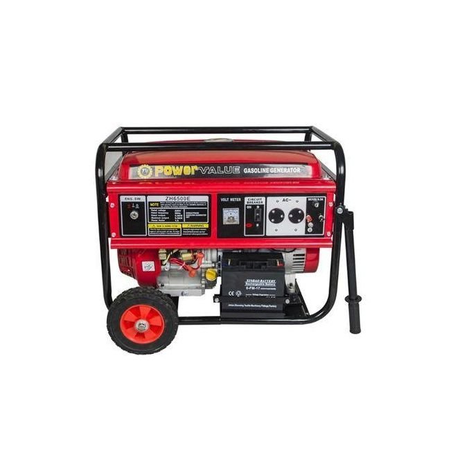 POWER VALUE Petrol Engine 5.5KW Generator - Red