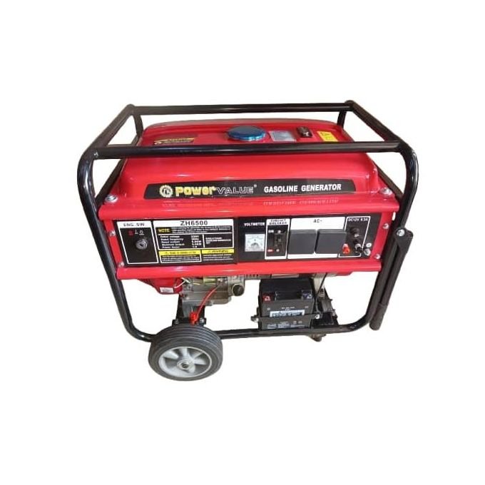 POWER VALUE Petrol Engine 5.5KW Generator - Red