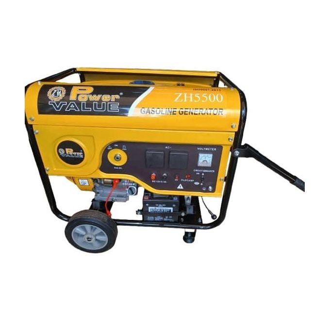 POWER VALUE Zh5500 Gasoline 4-Stroke Engine Generator - Yellow