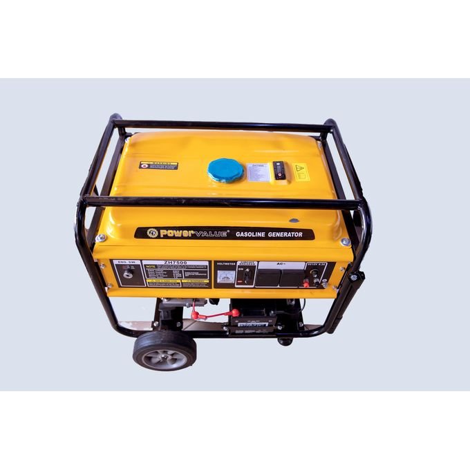 7 KVA Petrol Engine Generator (ZH7500)  Power Value - Yellow