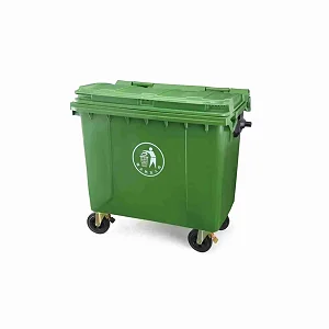 Heavy Duty 660L Plastic Dustbin With 4 Wheels | Outdoor Waste Bin