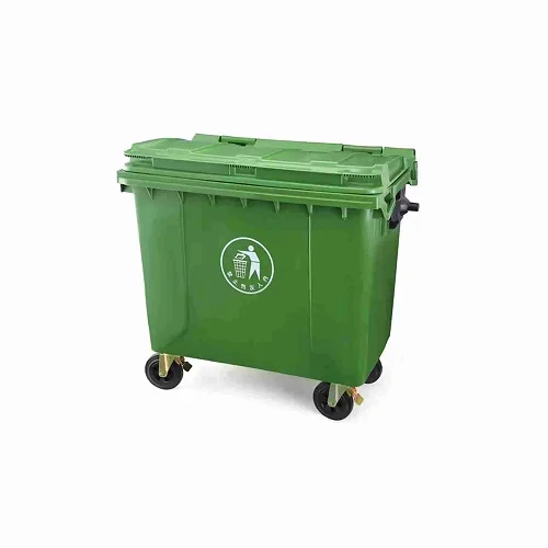Heavy Duty 660L Plastic Dustbin With 4 Wheels | Outdoor Waste Bin