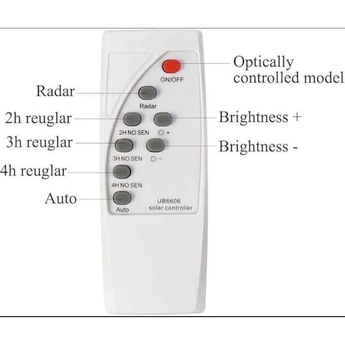 100W Solar Street Light with Solar Panel & Remote Control – Waterproof LED Floodlight