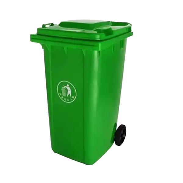 120L Dust Bin/Waste Bin 2 Wheels - Green