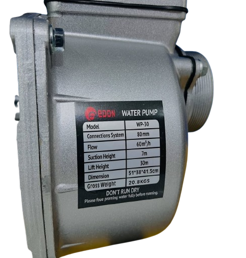 Edon WP-30 Gasoline Water Pump With  3-Inch Connection System