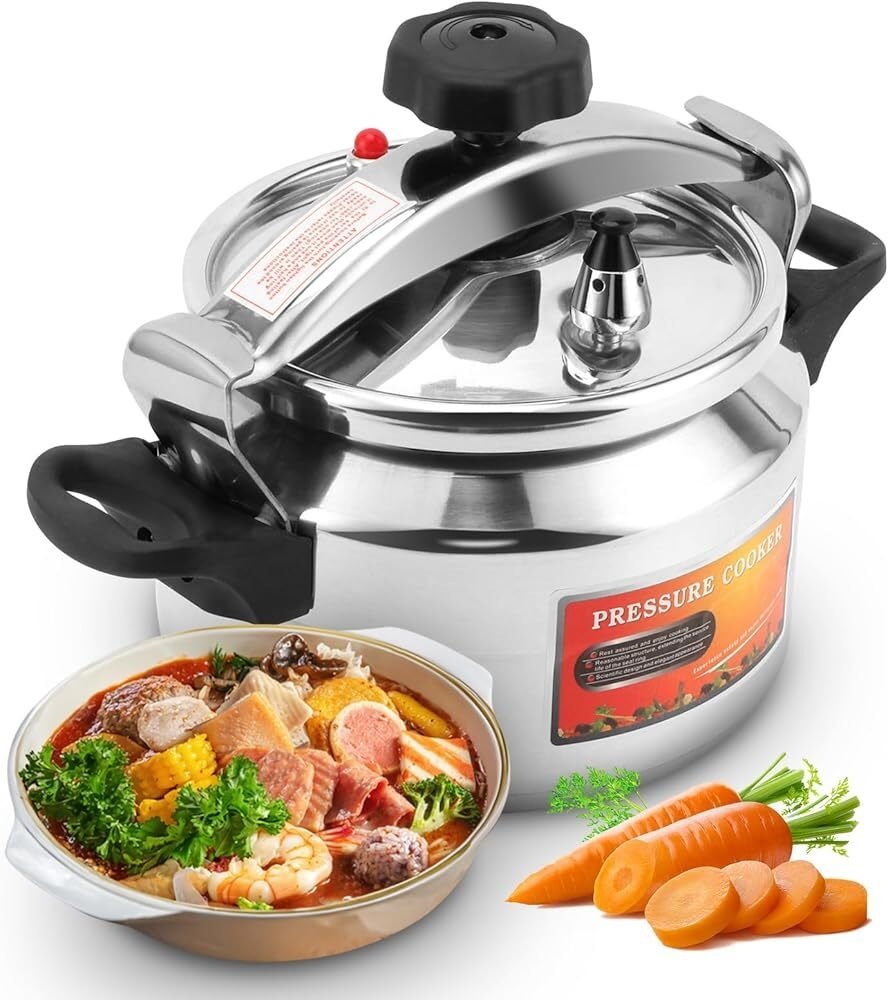 5 Liters / 5L Aluminium Pressure Cooker - Silver