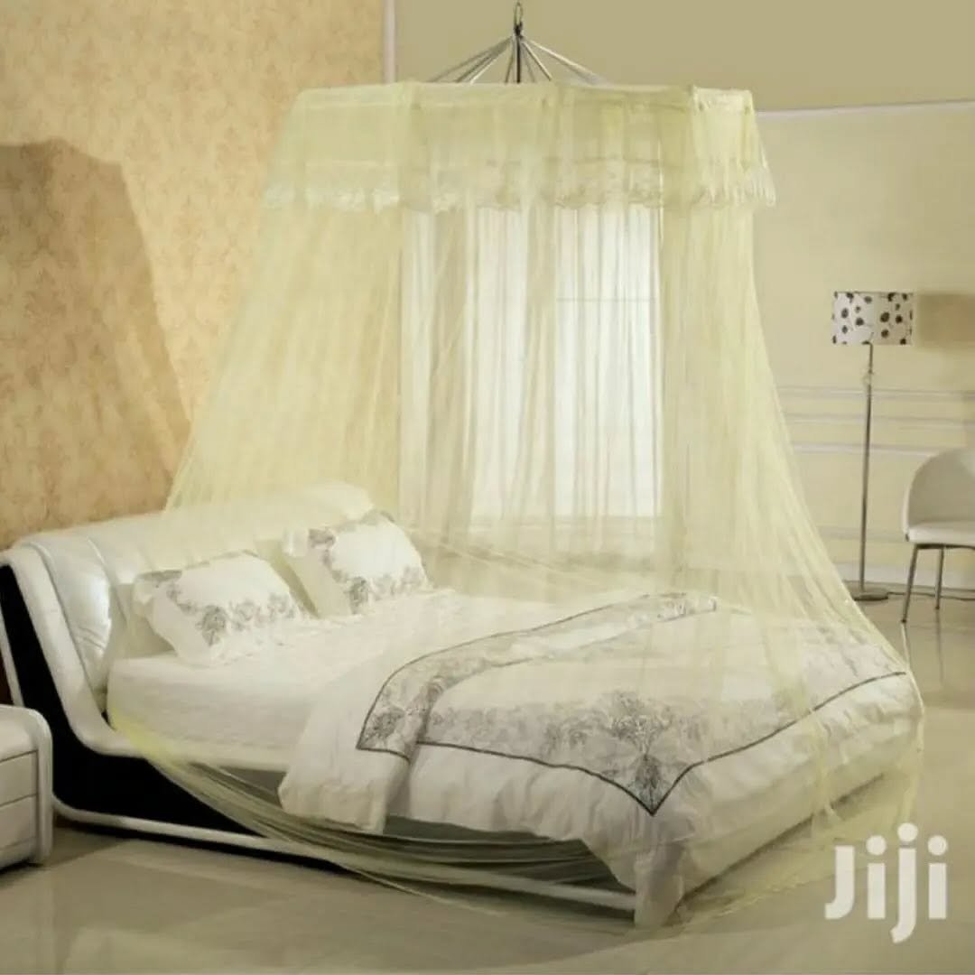 5x6 Umbrella Structure Canopy Bed Net-Cream