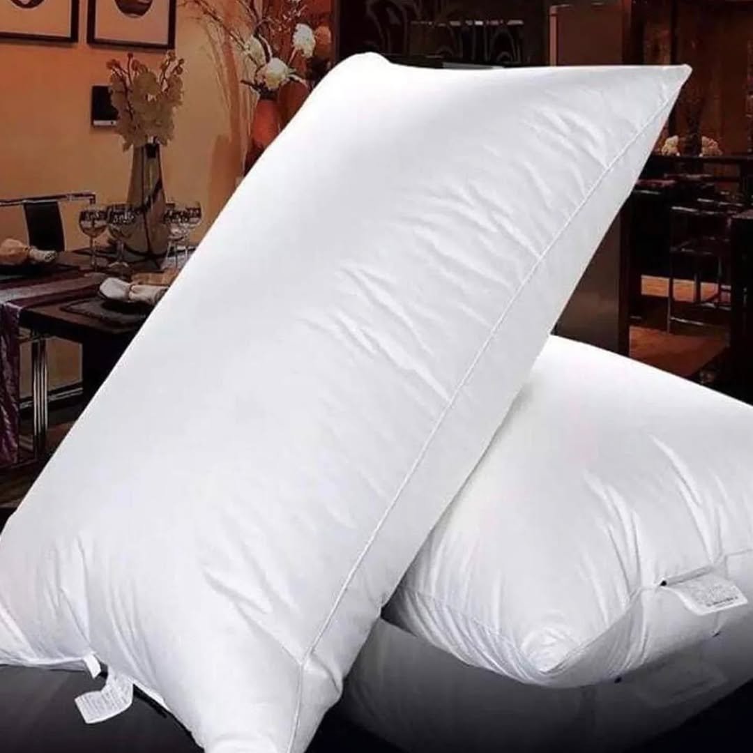 2pcs Fibre Pillows Big Size  - White