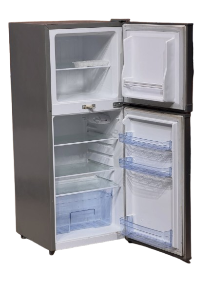 108 Litres ADH Double Door Refrigerator – Compact Silver/Grey Fridge Freezer