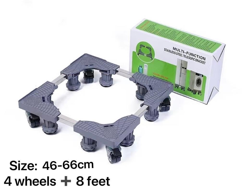Adjustable Fridge/ Washing Machine Stand Trolley With 4 Feets , 8 Legs  - Grey