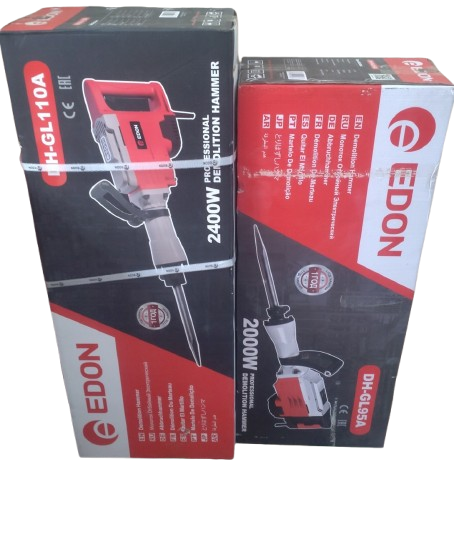 Edon Demolition Jack Hammer With Point & Chisel Bits & Case Electric Demolition Construction Concrete Breaker Punch Drill (Copy)