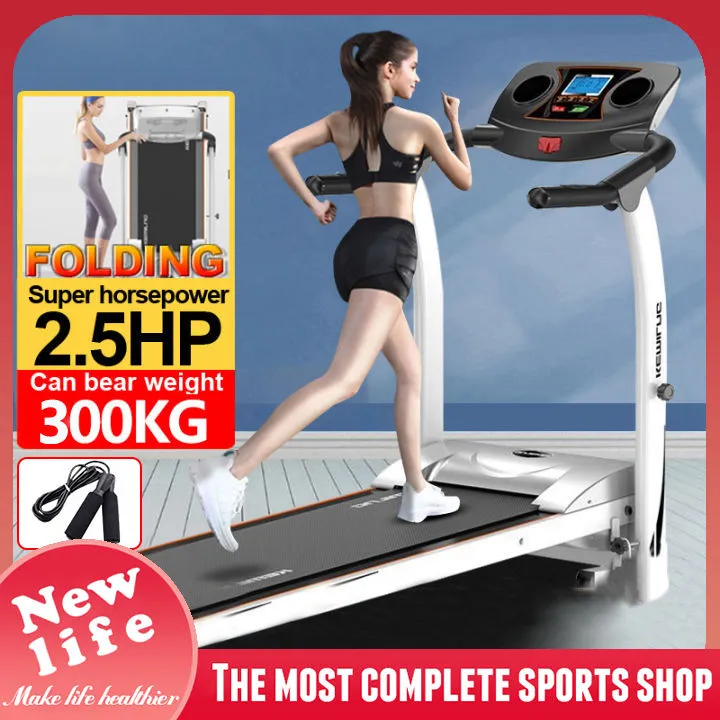 Electric Folding Treadmill Motorized with Incline for Home use - Black