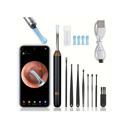 Wireless Visual Ear Wax Removal Tool with HD Otoscope Camera – USB Type-C Rechargeable